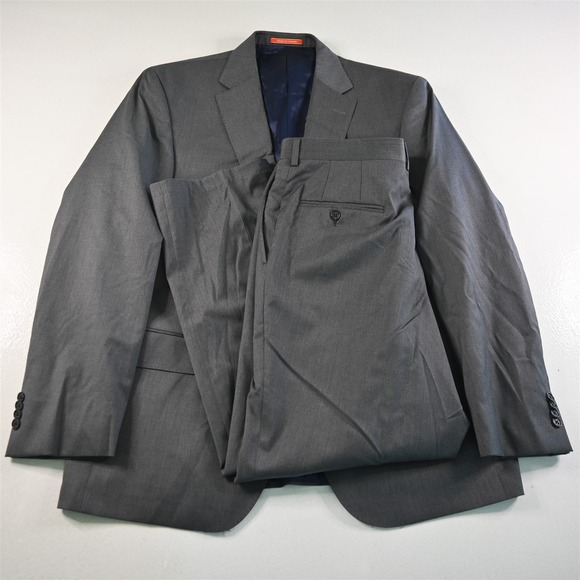 Cremieux 44R 36x30 Gray 100% Wool Nantes-CT‎ Mens Jacket Pants Suit